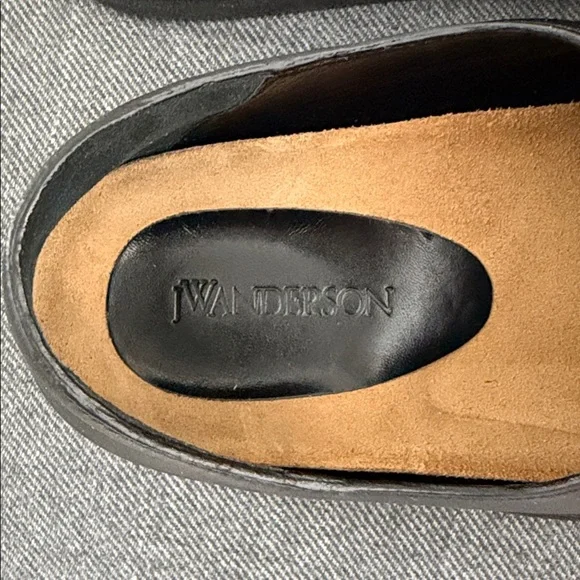 NEW JW Anderson Chain leather loafers Size IT 37 US 7 Back/ Gold - Picture 8 of 13